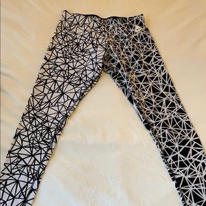 Nike Black/White Design Leggings